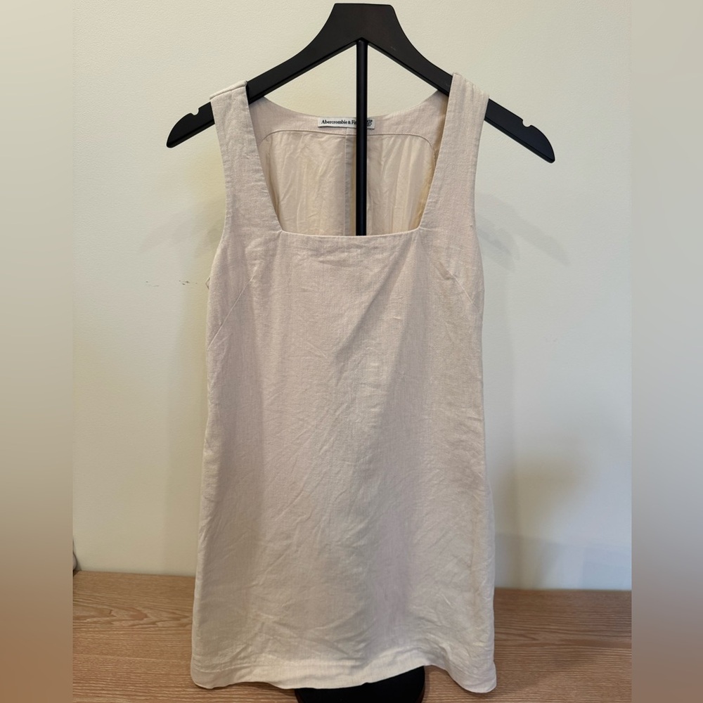 Cream Linen Dress